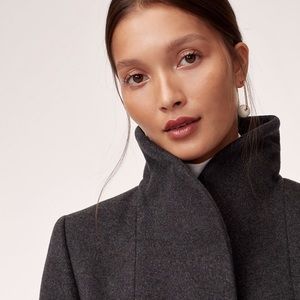 Aritzia Wilfred wool and cashmere cocoon coat